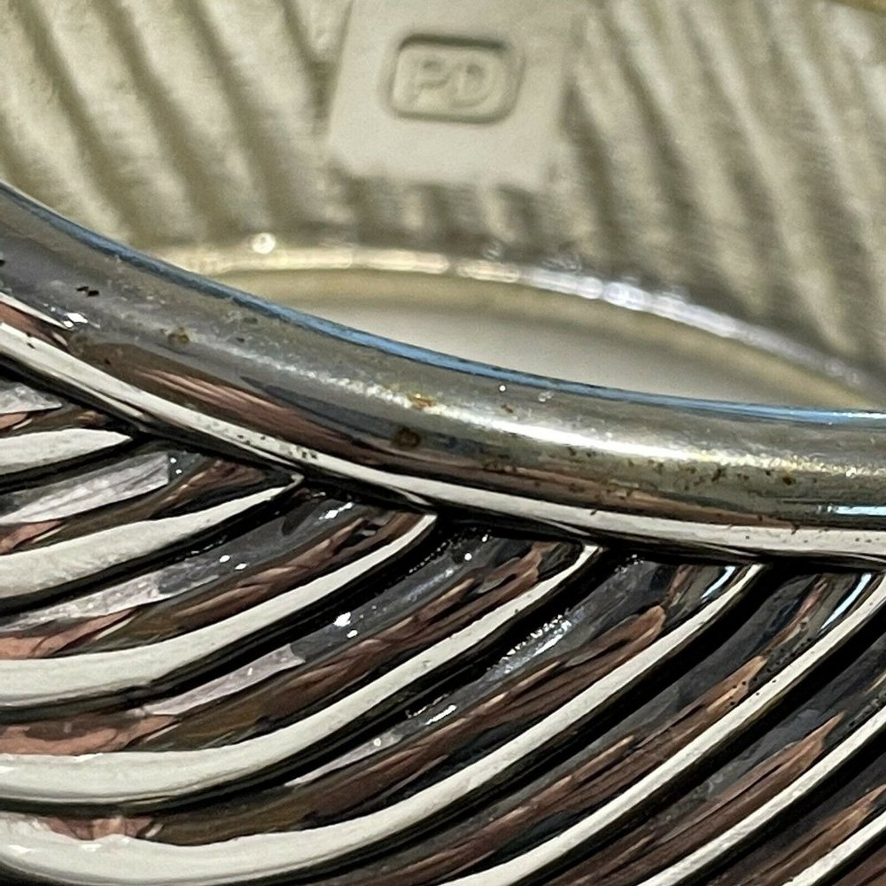 premier design silver tone cable clamper bracelet - Picture 9 of 9